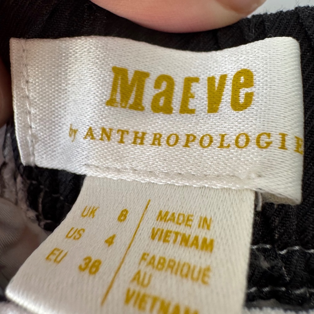 Anthropologie Maeve Wellesley wide Leg Crop Printed Pants 4 - Picture 6 of 8